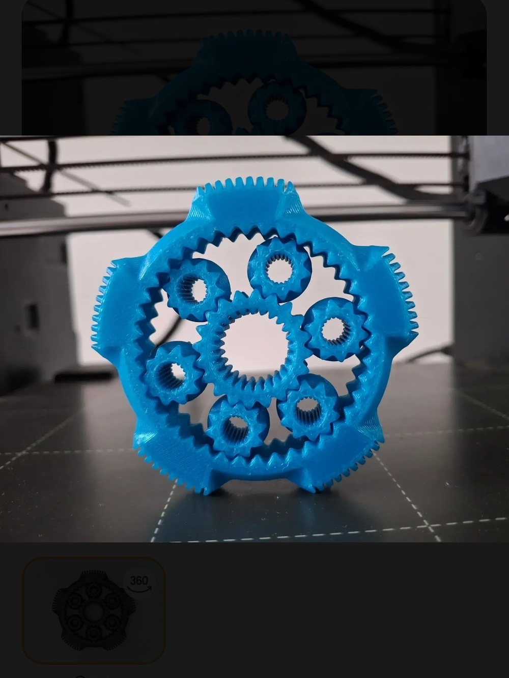 3D-Printed Gear Fidget Spinner